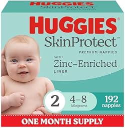 Huggies Infant Nappies Size 2 (4-8kg) 192 Count - One Month Supply (Packaging May Vary)