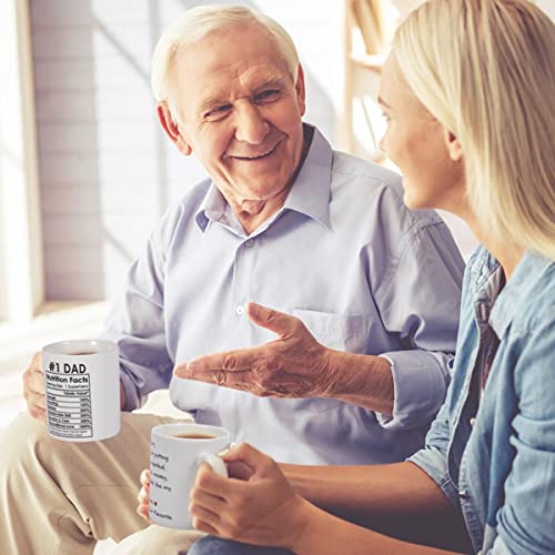 Dad Mug - Fathers Day Present Gifts For Dad Coffee Mug From Daughter Son - Happy Fathers Day Mugs, Best Dad Gifts #1 Dad Nutrition Facts Mug - Dad Birthday Gifts From Daughter Son #TOP3