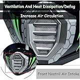 Youth Adult Electric Dirt Bike Full Face Motorbike Helmet Set for Boys Girls Quad Bikes BMX MTB ATV Offroad Helmet with Goggles Gloves Mask DOT Approved(226 monochrome,M(56-57CM)) - Image 7