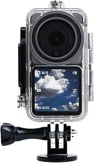 MAXCAM 45M Waterproof Housing for DJI Action 2, Protective 45m Underwater Dive Case Shell with Vertical shooting adapter for DJI Action 2 Action Camera