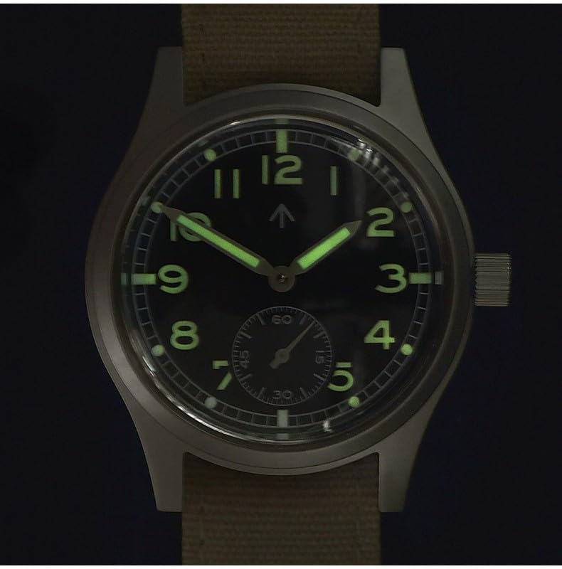 MWC 1940s/50s Dirty Dozen Automático Acero Negro Tela Militar Reloj Hombre
