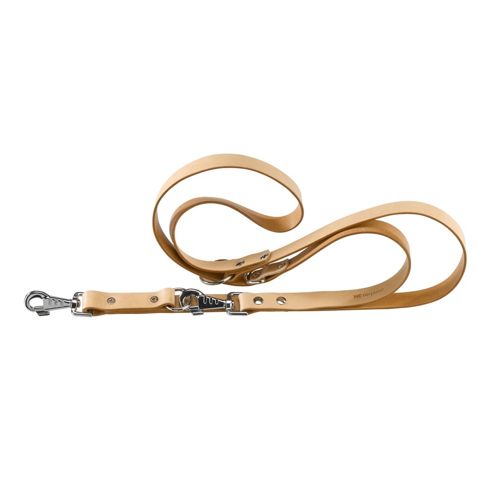 FerplastNatural BE GA12/200 Dog Lead, 12 mm x 120-200 cm, Beige