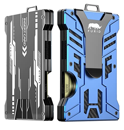 Wallet For Men Slim-Minimalist-Aluminum-Metal-Wallet With 1 Clear Window Id Badge Holder, Rfid Blocking Wallet With Money Clip, Credit Card Holder Tactical Wallet #TOP6