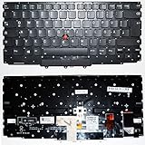 Con luz de fondo. Bucom Teclado para IBM Lenovo Thinkpad Yoga X1 2018 Teclado QWERTZ Alemán con iluminación