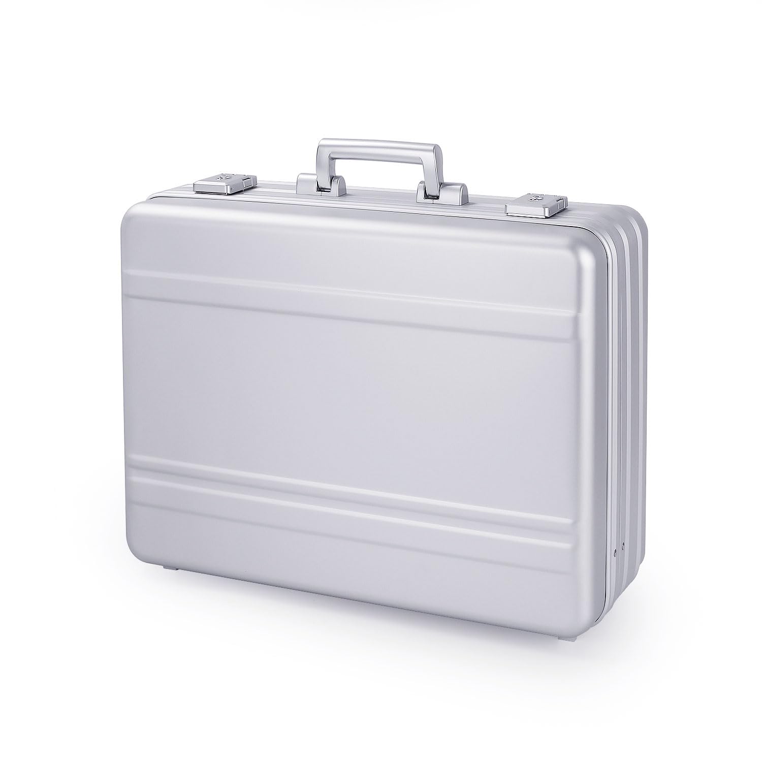 urecimy Large Aluminium Equipment Camera Case Short Term Travel Suitcase Hardside Briefcase Portable Carry Bag with Foam