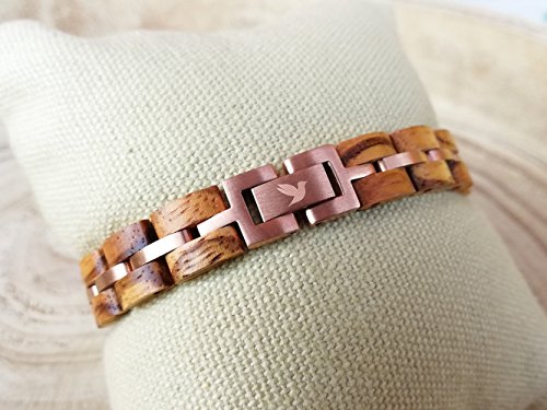 WOODSTAR (SNAKE) Bracciale in Legno e Acciaio da