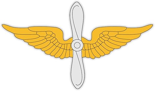 Calcomanía de insignia de la rama de aviación del ejército de Estados Unidos de América, 6 x 3 pulgadas