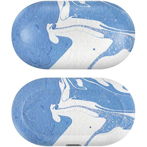 Skinit Decal Audio Skin Compatible with Galaxy Buds+ - Officially Licensed Originally Designed Marbleized Blue Design