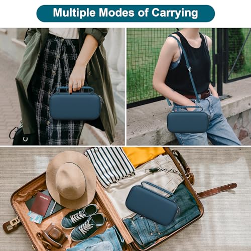 Image of Canboc Travel Case for Portable Nebulizer, Handheld Nebulizer for Adults, Mesh Nebulizer Bag with Removable Shoulder Strap, Mesh Pocket fit Medication or Essentials, Blue (Case Only)