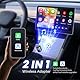 Jumpeak 2-in-1 CarPlay & Android Auto Wireless Adapter - Upgrade von Wired auf Wireless, Plug und Play, Mini & Stabil, kompatibel mit Autos mit Wired CarPlay/Android Auto & iPhone iOS 10+/Android 11+
