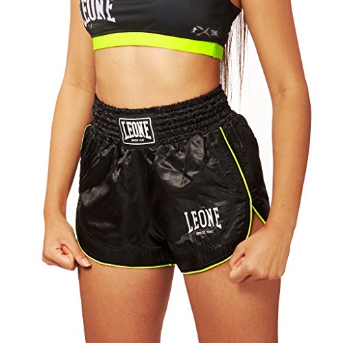 LEONE 1947, Pantalón Corto Kick-Thai Básico W, Mujer, Negro, XS, AB801