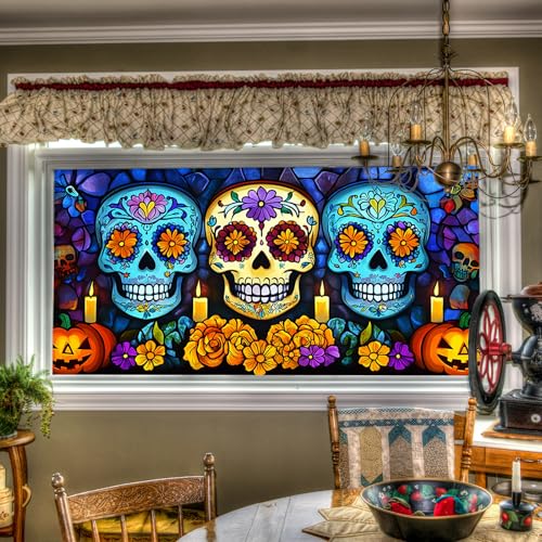 HOMETITUTE Vinilo Decorativo Día de Muertos 39.3x17.7 in miniatura 1