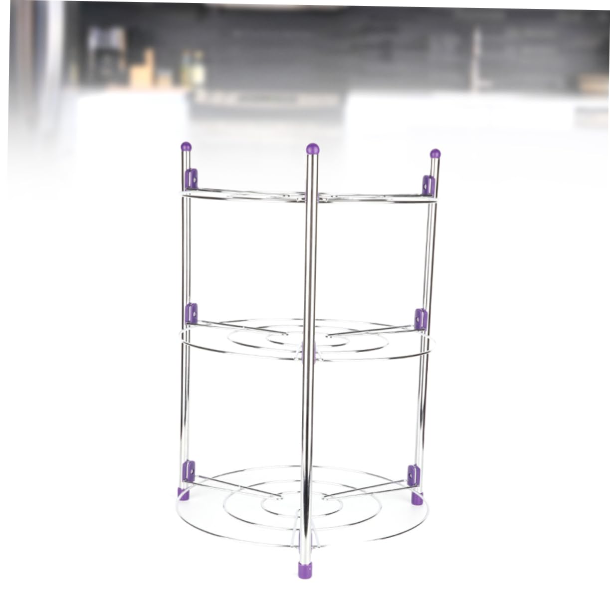 PRETYZOOM Multifunctional Multi Layer Shelf Diameter Self Assembly Pot Rack for Kitchen Bathroom Organization Sturdy Iron Construction for Efficient Storage