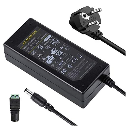 UltraBright AC/DC 12V 3A / 4A / 5A / 5A EU Strömförsörjning Transformator med 5,5mm x 2,1mm DC Uttag Adapter för SMD LED Belysning Remsa Ljus Lights Strip och CCTV osv. (AC/DC 12V 5A 60W)