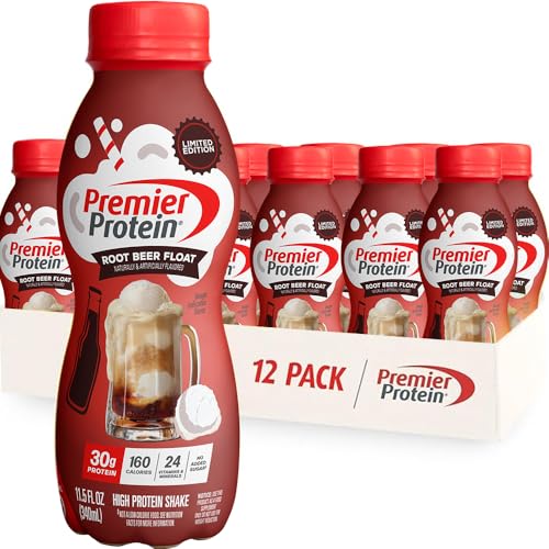 Premier Protein Shake, LIMITED EDITION Root Beer Float, 30g Protein, No Added Sugar, 24 Vitamins &...