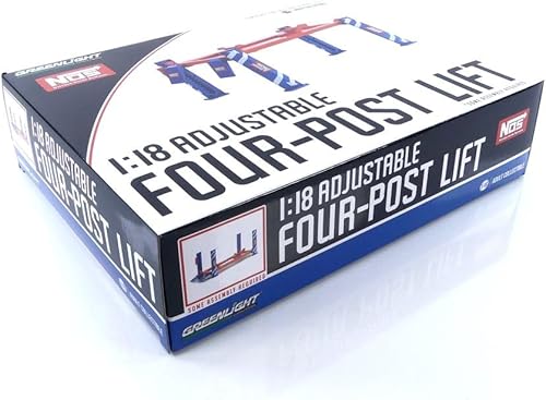 Miniatura 3 de Greenlight Sistemas de óxido nitroso NOS ajustables de cuatro postes de elevación azul y naranja para modelos de coches a escala 118 13672