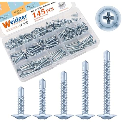 Weideer 145pcs #8 Screw Kit Cover