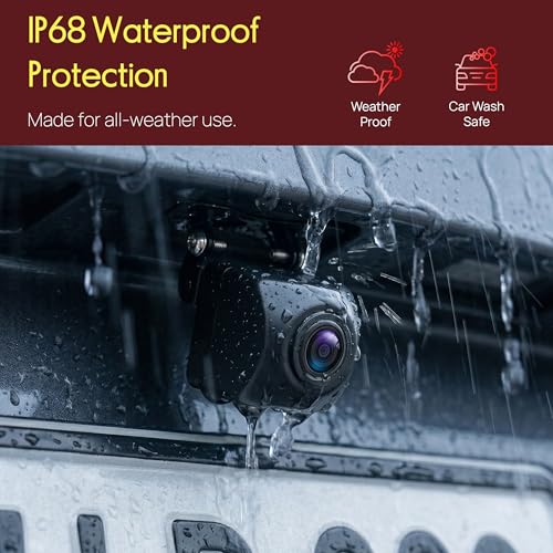 Image of Pyle Backup Camera for Car, Truck, Trailer, RV & Van | HD AHD 720P & CVBS Switchable Reverse Camera | 170 Fisheye Lens | Night Vision & Parking Guidelines | IP68 Waterproof | 12V-24V | Pack-2