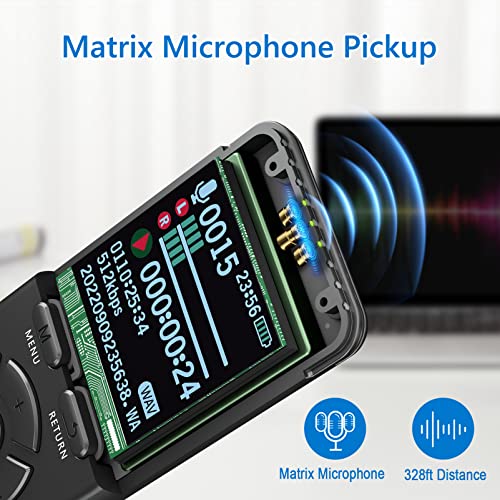 Koutonnly KV65 64Gb Voice Recorder With Playback, Usb-C Audio Recorder With Color Screen thumb #3