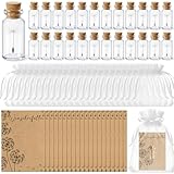 Geiserailie 24 Set Kleiner Wunscherfüller Echtes Pusteblumen im Glas Grußkarte Mullbeutel Hanfseil Dankeschön Geschenk Glücksbringer Kleine Aufmerksamkeit Mitgebsel zu Weihnachten Geburtstag Hochzeit