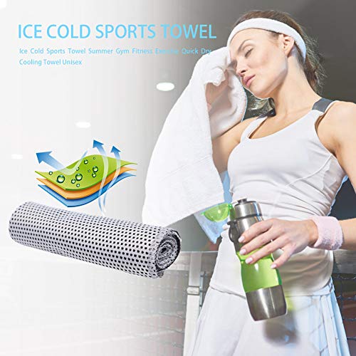 Toalha de resfriamento instantâneo, toalha de microfibra para academia, toalha esportiva de secagem