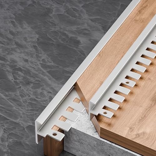 Lot de 3 profilés d'escalier pliables en forme de F pour parquet stratifié et carrelage – 90 cm de long et installation facile, idéal pour la rénovation de la maison