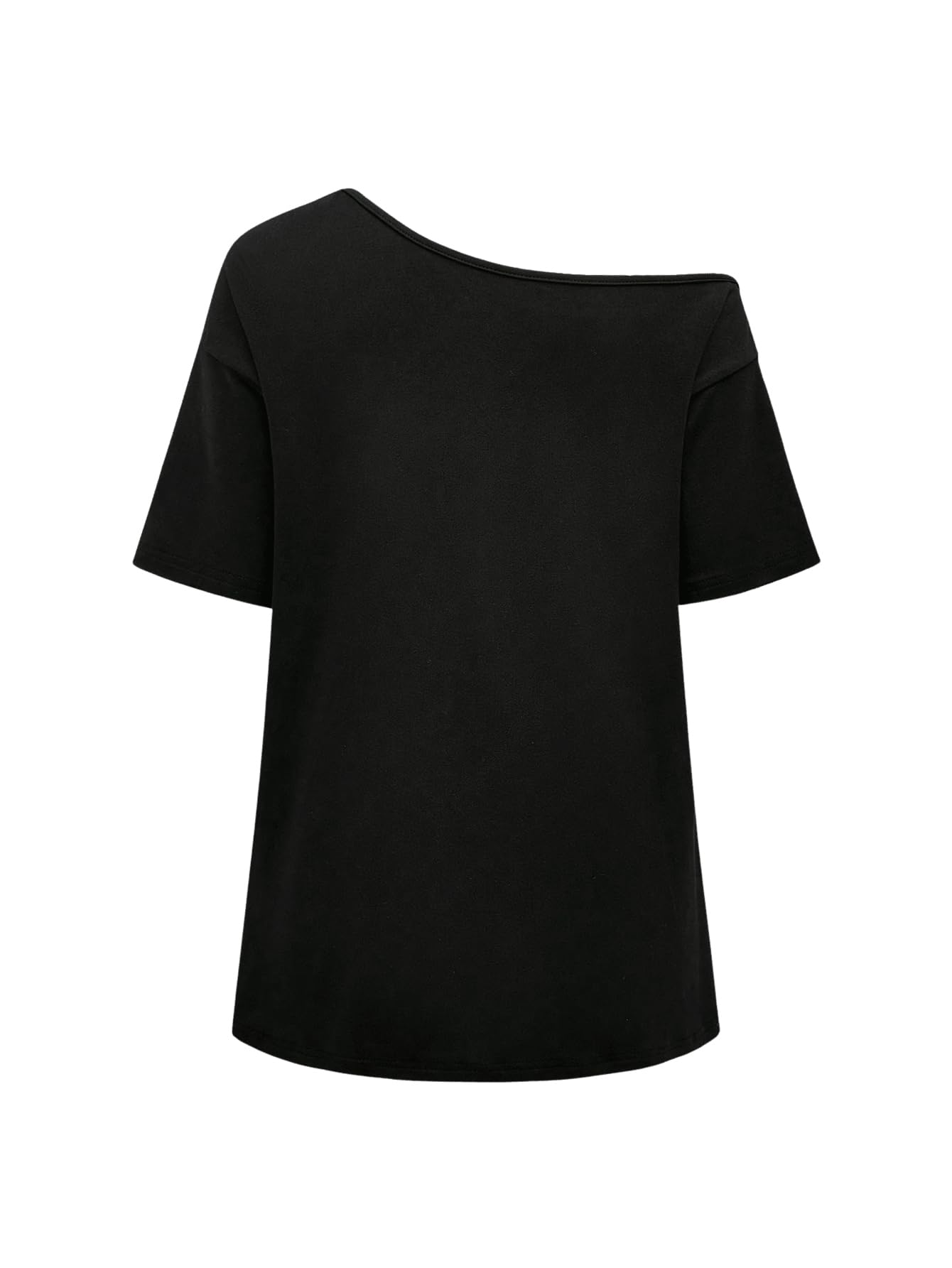 RoseSeek Women's Off The Shoulder Tops Gothic Graphic Tee Y2k Grunge Vintage Oversized T Shirts Trendy Outfits: Small Wing Print Black