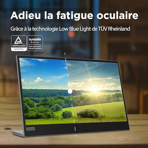 Lenovo L15 A21156FX0 Moniteur Portable écran 15 6" Full HD IPS 60 Hz 6 ms entrée 2 x USB C câble USB C vers USB C réglable en Inclinaison - vue 7