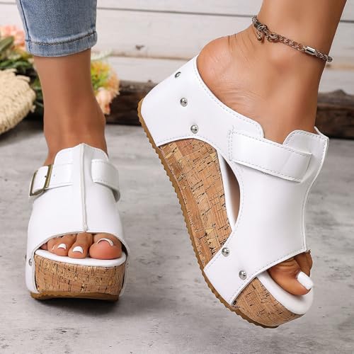 Sandales bohème légères et confortables avec talon compensé ergonomique - 5