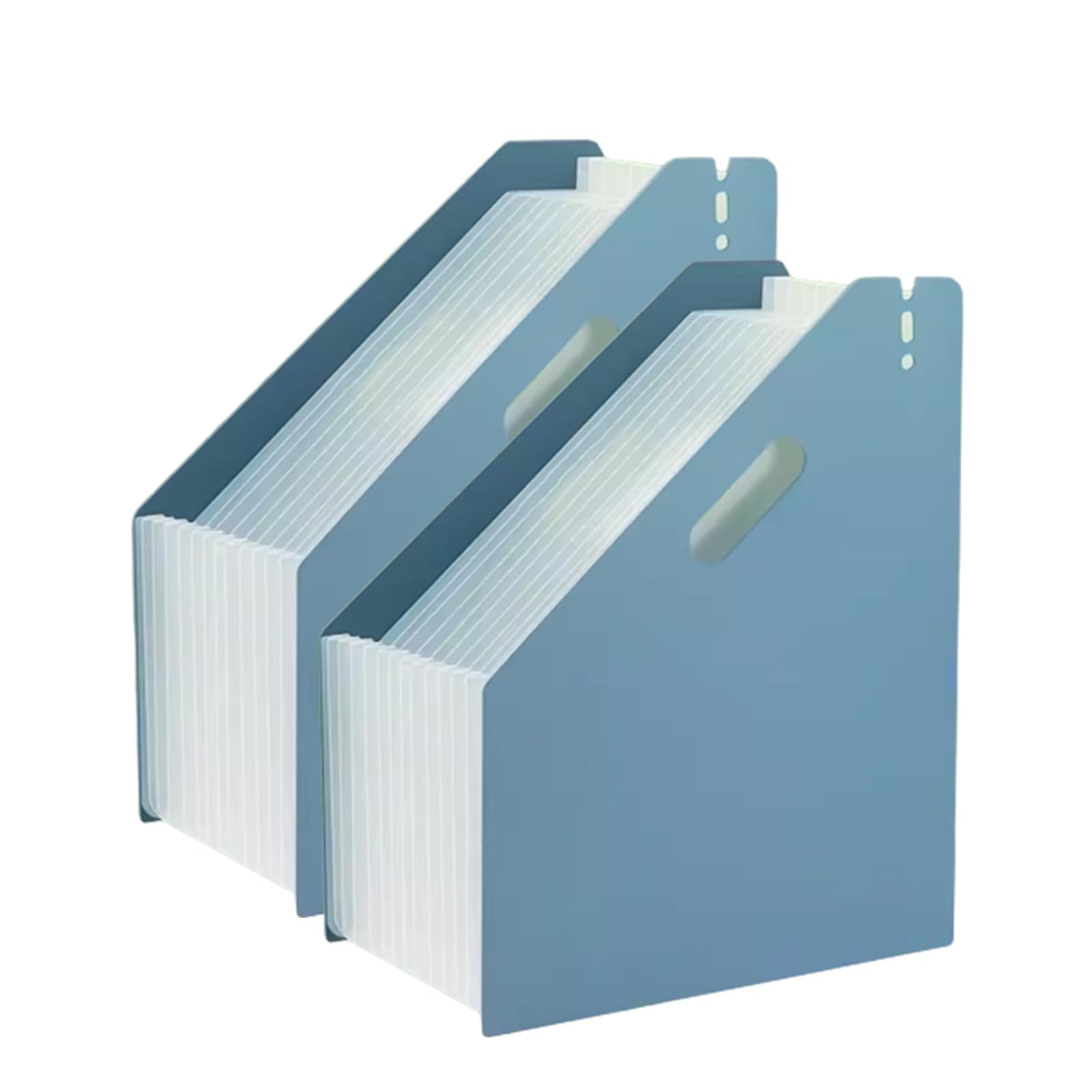Aktenordner aus Kunststoff mit Faltmechanik, Akkordeon-Aktenordner aus Kunststoff, 13 Stück, erweiterbar, selbststehender Schreibtisch, mehrfarbig, 2(Blue)