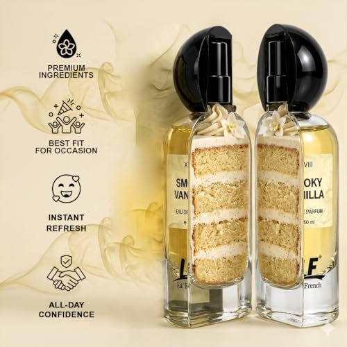 Image of La French Smoky Vanilla Perfume for Men & Women 50ml | Rich Agarwood, Vanilla & Amber Notes | Premium Long Lasting Fragrance Spray | Warm Woody Oriental Scent