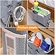Ksvaye 2 Stück Bett Organizer zum Einhängen Betttasche mit Drahtrahmen Bettaufhänger Hängetasche Hochbett Aufbewahrungstasche Bedside Storage Bag für Magazin Handy Kopfhörer (29 x 19 x 11 cm, Grau)