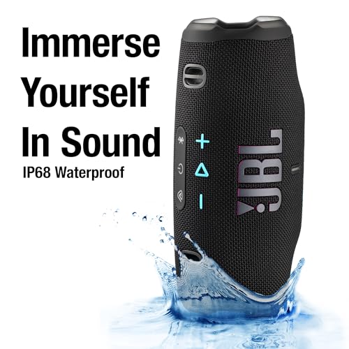 Image of JBL Charge 6 Portable Bluetooth Speaker (Funky) | IP68 Waterproof, DustProof, and DropProof, Outdoor Wireless Audio |28Hrs Playtime + Travel Case Bundle