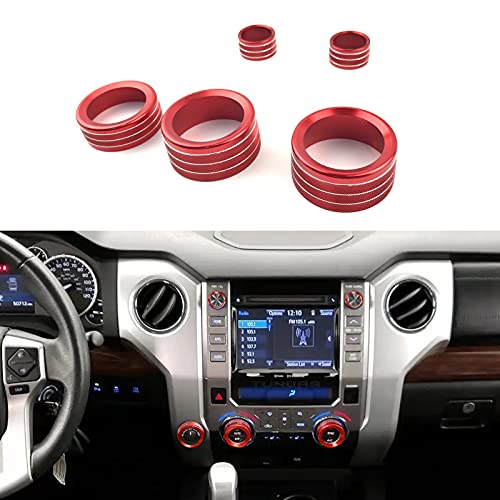 Lanyun Compatible with Tundra 2017-2021 Tudra Accessories Decoration Button Covers fit 2017-2021 4WD Wheel Drive Switch Part Full Time 4WD PWL-VOL Switch Knob Covers Aluminum Alloy