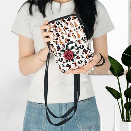 LEVLO Erik's Mask Crossbody Bag Musical Fans Gift Christine Musical Shoulder Bag Mask Theater Merch3