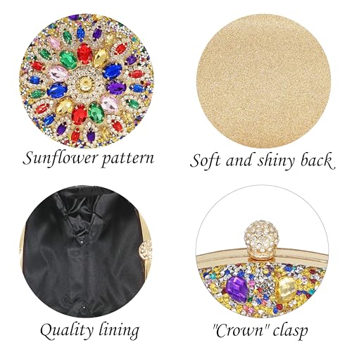 Image of MAIRLOM Rhinestone Clutch Purses for Women Evening Bag Sparkly Handbag | Diamond Clutches Purse Glitter Crystal Gemstone Shoulder Bags Luxury Handbags for Wedding Formal Party Prom