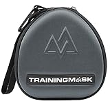 Training Mask Hard Carry Case with Quick Zip Pouch - Internal Soft Webbing for Any Workout Mask, Cardio (Grey)