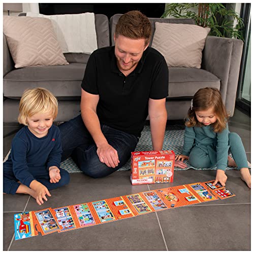 Galt, Tower Puzzle - Fire Station, Jigsaw Puzzles for Kids 12 piece puzzle, Ages 2 years Plus, Red, Yellow, 18 X 108Cm (7" X 43") - Image 2
