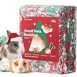 BUCATSTATE ハムスター 床材 紙 無塵【圧縮パッケージ 大容量】ハムスター マット 広葉樹マット 小動物 床材 雲の上で眠るような柔らかさ 超ふわふわ クラウドシリーズ 天然素材 紙 消臭 快適 うさぎ マット ハムスター モルモット ウサギ ハリネズミ フクロモモンガ 小動物用 床材 70L [クリスマスシリーズ]