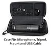 CASEMATIX Microphone Case Compatible with Audio-Technica AT2020 USB, AT2020USB+, AT2035, AT2050, AT4040, AT4050 & ATR2500-USB – Protective Carry Case for Mic, Windscreen & Cable Accessories #1