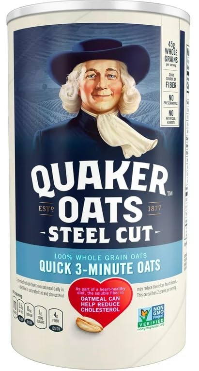 Steel Cut Quick 3-Minute Oats, Oatmeal, 25 oz (Pack of 4)