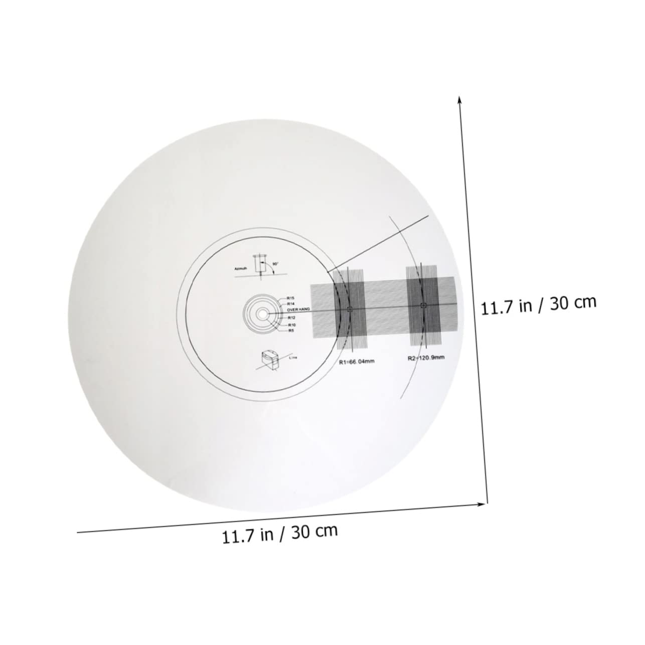 Righello di Calibrazione Antiscivolo per Pickup di Dischi in Vinile Misuratore di Allineamento per Giradischi Strumento di Allineamento per Testine di Dischi in Vinile