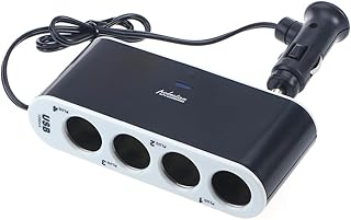 Milisten Carregadores USB Carregador Para Carro Tomada USB Carregador USB De Carro Divisor De Tomada De Carro Divisor De Carro De 4 Vias Divisor De Soquete De Isqueiro De Carro Adaptador