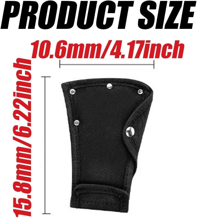 Hatchet Head Sheath Holster, Black Axe Head Cover, Double Snap Hatchet Blade Protector Hatchet Cover for 1-1/4lb Axe, Hatchet Edge Protector for Outdoors Work Outdoor Hiking image 5
