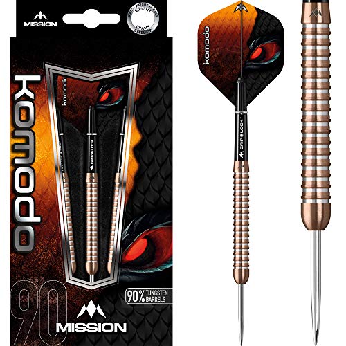 Fléchettes M3 tungstène Mission Komodo évite le glissement des doigts grâce au Shark Grip Rose Gold