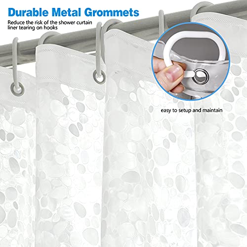 Zokyer Clawfoot Tub Shower Curtain Wrap Around Claw Foot Surround Round Clear Liner 180X70 Inch Extra Wide Oval Thick Translucent Transparent Bathroom Decor Polyester Waterproof Plastic Hook 31 Pack #TOP1