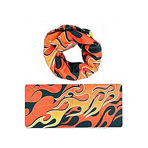 GDRAVEN Multi Foulard Bandeau Voile Masque Bandeau de Cyclisme de vélo d'équitation, Homme Femme Enfant, Orange