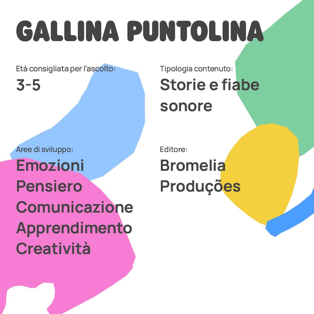 FABA Personaggio Sonoro – Gallina Puntolina – Storie e fiabe sonore per bambini e bambine 3-5 anni - Ascoltabile i Raccontastorie FABA, gioco educativo versione italiana