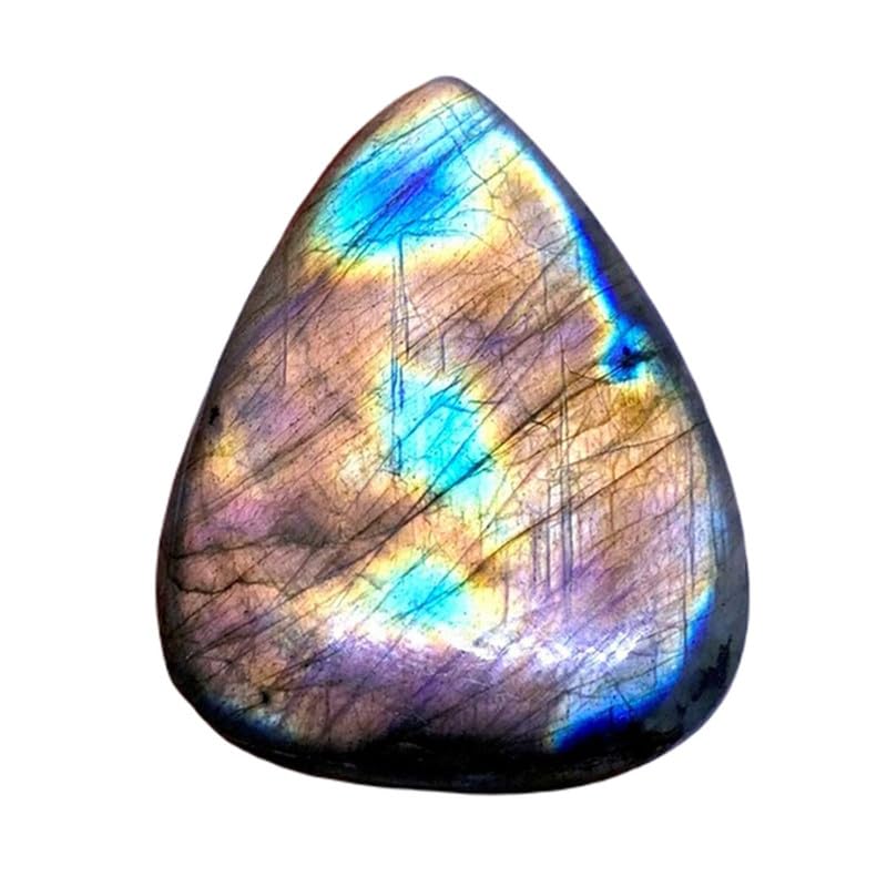 Pierre labradorite naturelle pour fabriquer un pendentif ou une bague en DIY