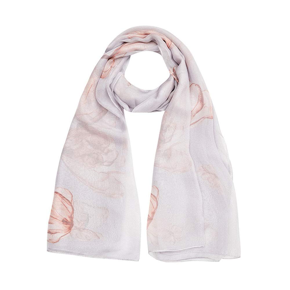 Pañuelos cuadrados de satén, Bufanda de cuello cuadrado, chal ligero seda satinada suave. Mujer Estampado floral Multi